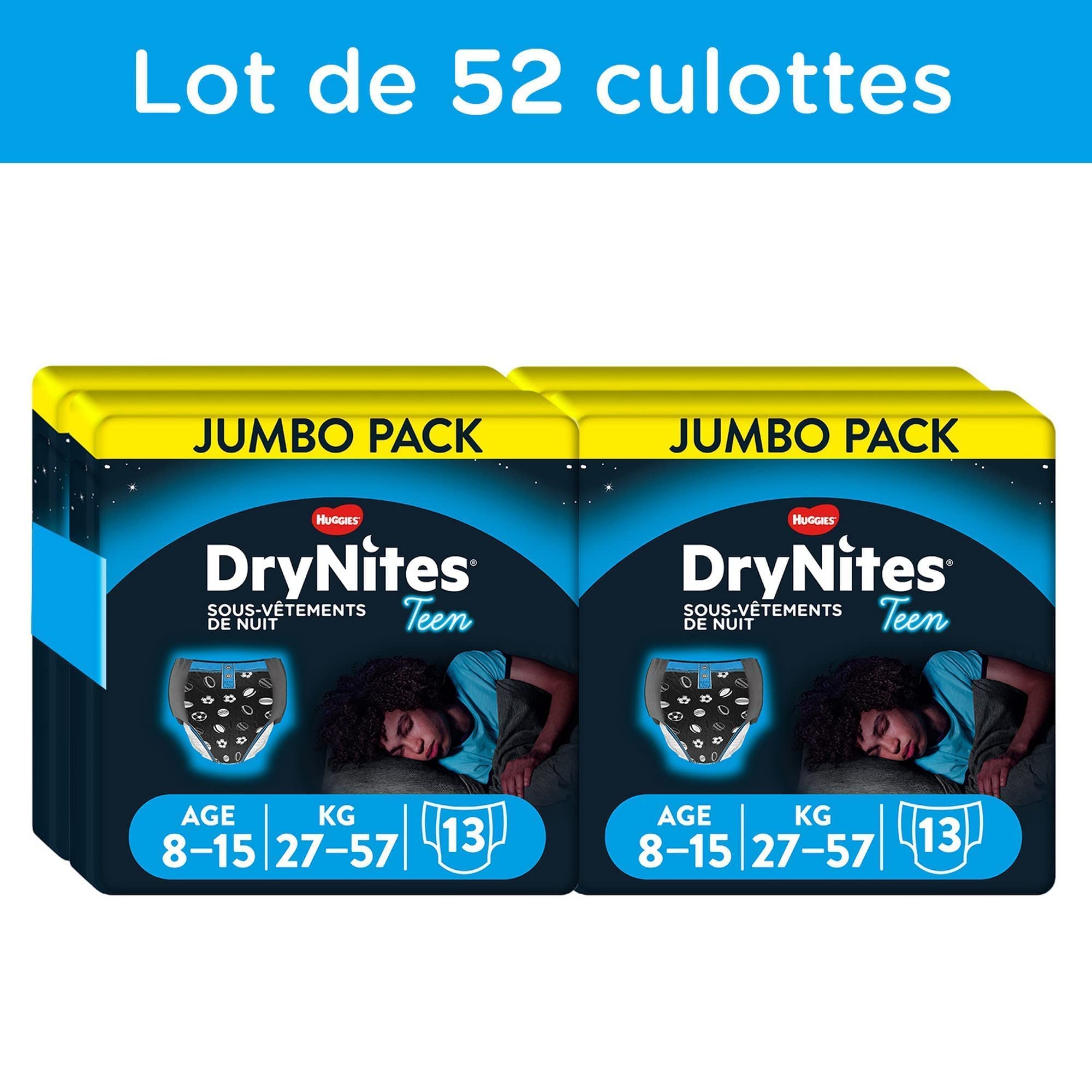 Drynites Pyjama Pants,Blue, Age 8-15 Y, Boy, 27-57 Kg, 4 X 13 Bed Wetting Pants سروال بيجامة للاولاد، للفئة العمرية 8 - 15 سنوات، بوزن 27 - 57 كجم، 4 × 13 سروال لبلل السرير، من دراي نايتس Drynites Pyjama Pants,Blue, Age 8-15 Y, Boy, 27-57 Kg, 4 X 13 Bed Wetting Pants سروال بيجامة للاولاد، للفئة العمرية 8 - 15 سنوات، بوزن 27 - 57 كجم، 4 × 13 سروال لبلل السرير، من دراي نايتس